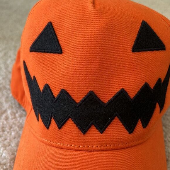 Gymboree age 8 & up Jack o lantern ball caps. - Picture 2 of 6